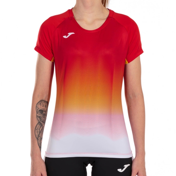 Camiseta Running Mujer Joma Elite VII Camiseta  Red/White 901020.602