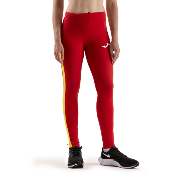 Women's Running Tights Joma Elite VII Tights  Red/Yellow 700009.609