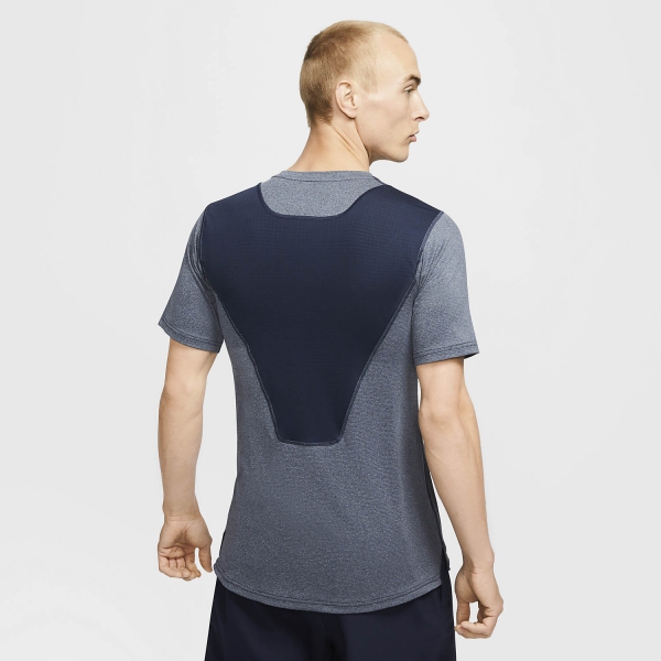 Nike Pro Logo T-Shirt - Obsidian/Heather/Black