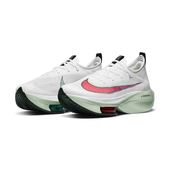 Nike Air Zoom Alphafly Next% - White/Flash Crimson/Jade Aura