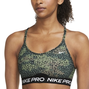 Women's Sports Bra Nike Pro Indy Sports Bra  Treeline/Black/White DM0568328