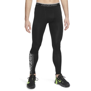Men's Underwear Tights Nike Pro DriFIT Novelty Long Tights  Black/White DM6003010