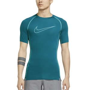 Maglietta e Canotta Intime Uomo Nike Pro Logo Maglietta  Bright Spruce/Dynamic Turquoise DD1992367