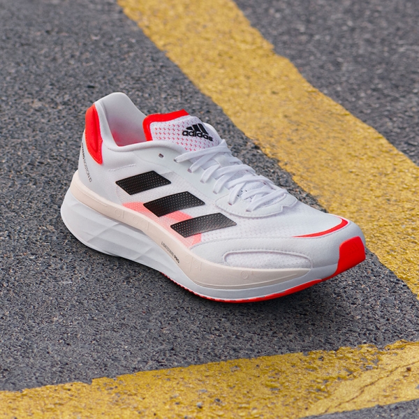 adidas Adizero Boston 10 - Ftwr White/Core Black/Solar Red