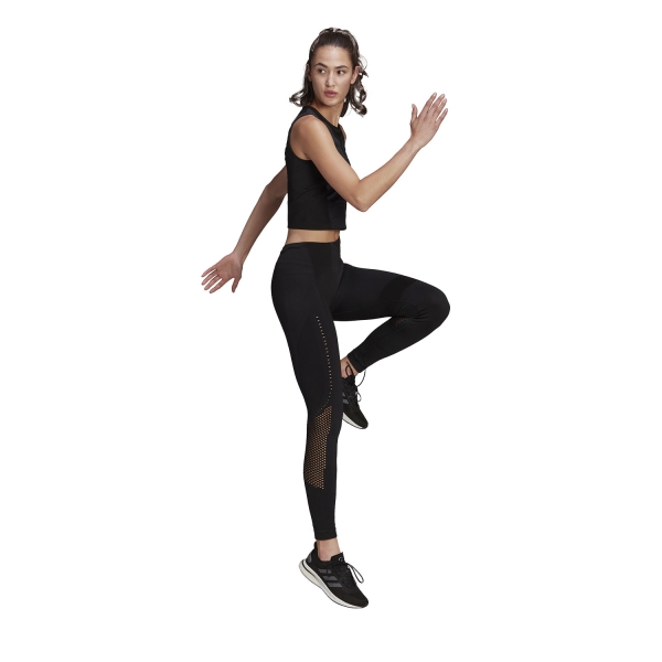 adidas Aeroknit Crop Top - Black