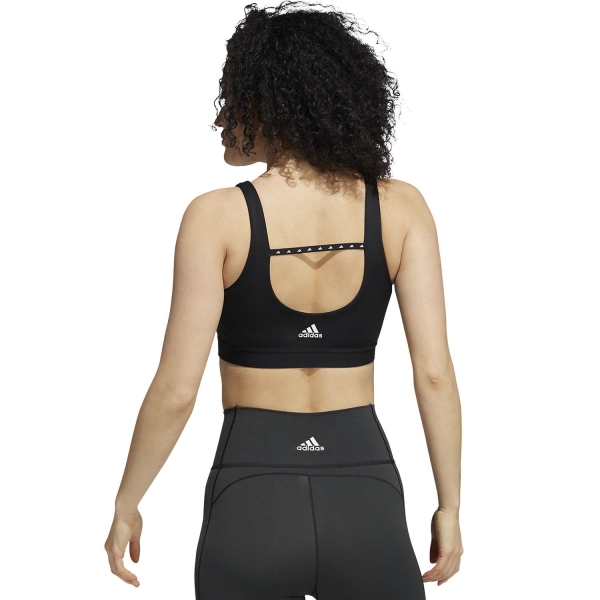 adidas Dont Rest 3 Stripe Reggiseno Sportivo - Black/White