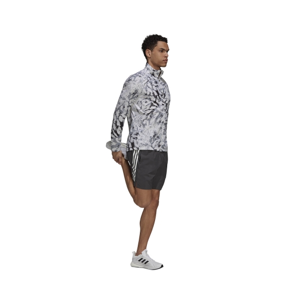 adidas Fast Graphic Primeblue Jacket - Grey One/White