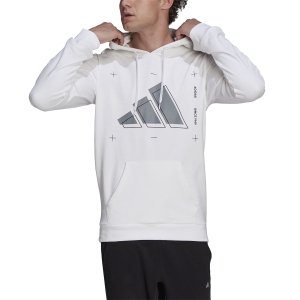 Men's Training Shirt and Hoodie adidas 3Bar Logo Hoodie  White GU3630