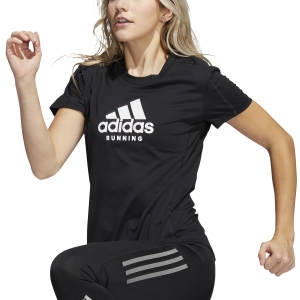 Camiseta Running Mujer adidas Jersey Logo Camiseta  Black HA6675