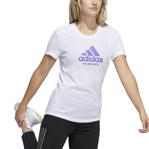 Women's Running T-Shirts adidas Jersey Logo TShirt  White HA6674