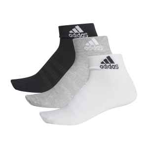 Running Socks adidas Light x 3 Socks  Medium Grey Heather/White/Black DZ9434
