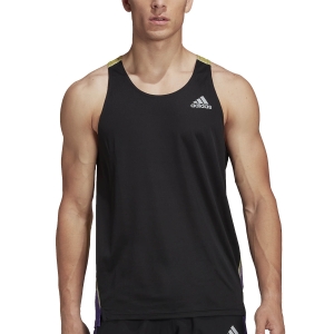 Top Running Hombre adidas Club Stripes Top  Black/Purple Rush/Pulse Lime/Acid Red H61163