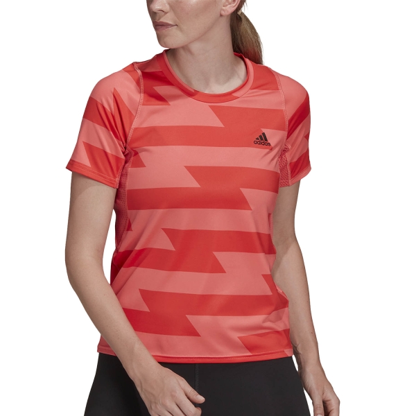 Women's Running T-Shirts adidas Run Fast TShirt  Semi Turbo/Bright Red HH9209