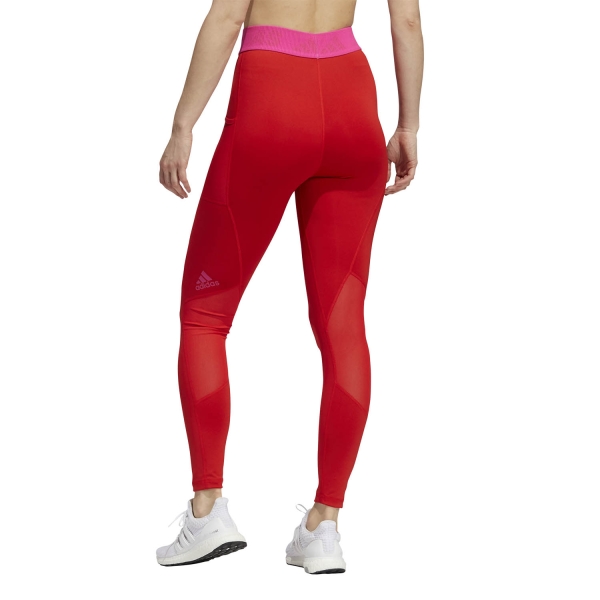 adidas Techfit Brand Tights - Vivid Red/Team Real Magenta
