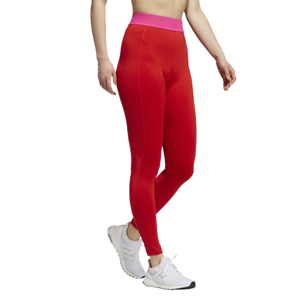 adidas Techfit Brand Tights - Vivid Red/Team Real Magenta