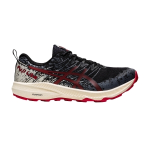 Men's Trail Running Shoes Asics Fuji Lite 2  Black/Electric Red 1011B209001