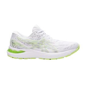 Zapatillas Running Neutras Mujer Asics Gel Cumulus 23  White/Lime Green 1012A888103