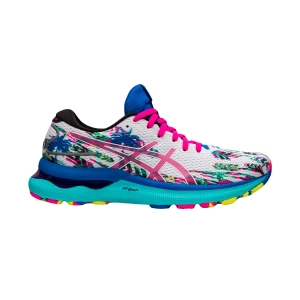 Women's Neutral Running Shoes Asics Gel Nimbus 24 Color Injection  White/Pink Glo 1012B284100