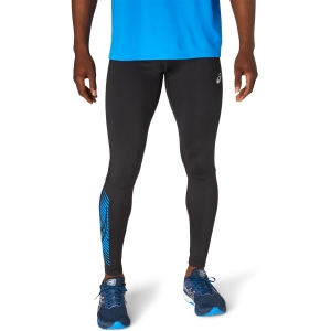 Pantaloni e Tights Running Uomo Asics Icon Tights  Performance Black/Electric Blue 2011B050005
