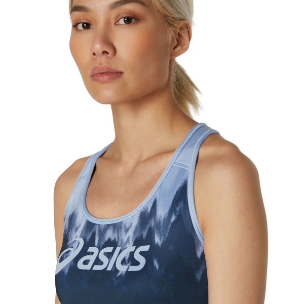 Asics Logo Kasane Women's Training Sports Bra - Mist/French Blue