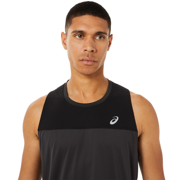 Asics Race Knit Tank - Performance Black/Graphite Grey