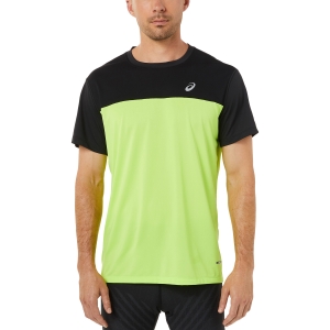 Camisetas Running Hombre Asics Race Camiseta  Performance Black/Hazard Green 2011C239300