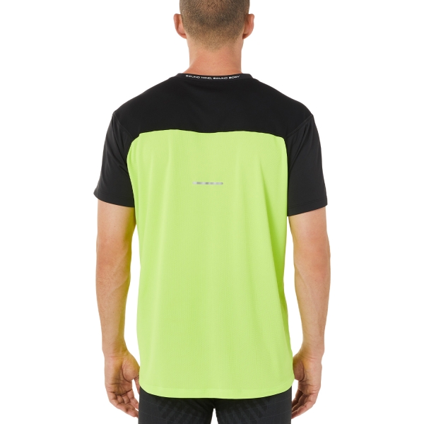 Asics Race T-Shirt - Performance Black/Hazard Green