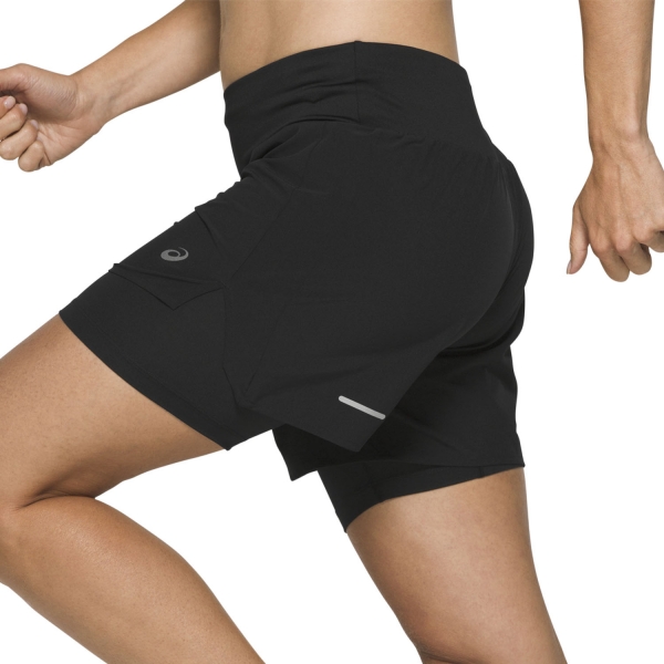 Asics Road 2 in 1 5in Shorts - Performance Black
