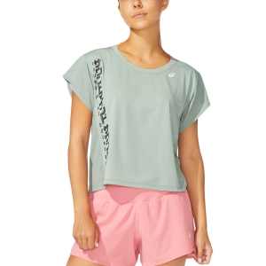 Women's Running T-Shirts Asics Run TShirt  Slate Grey/Graphite Grey 2012B900020