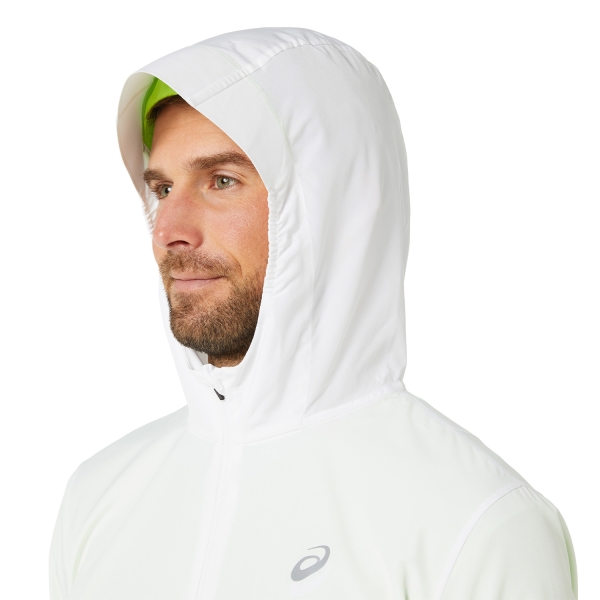 Asics Summer Lite Show Chaqueta - Brilliant White/Hazard Green