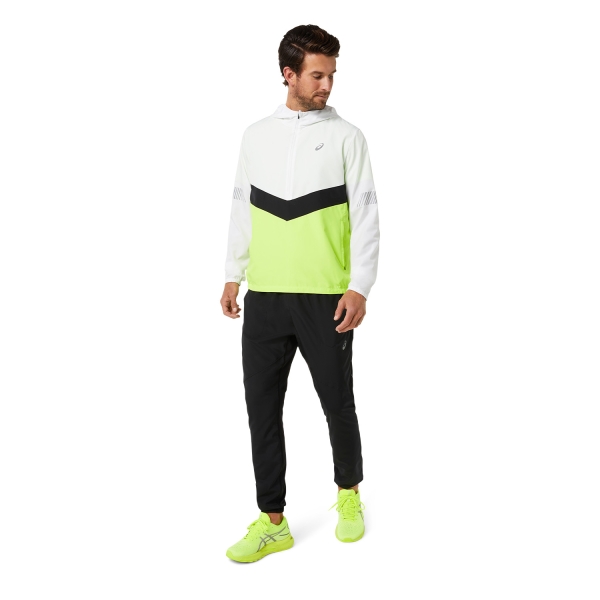 Asics Summer Lite Show Chaqueta - Brilliant White/Hazard Green