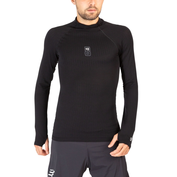 CamisaRunning Hombre Compressport 3D Thermo Ultralight Camisa  Black TS3DLS11099