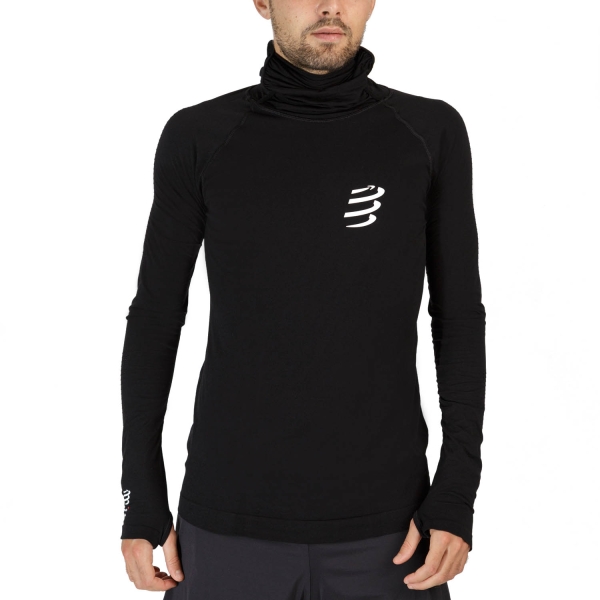 Men's Running Shirt Compressport 3D Thermo Ultralight Shirt  Black AU00007B990