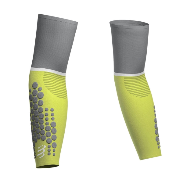 Compression Sleeve Compressport Armforce Ultralight Compression Sleeves  Lime Grey SU00008B607