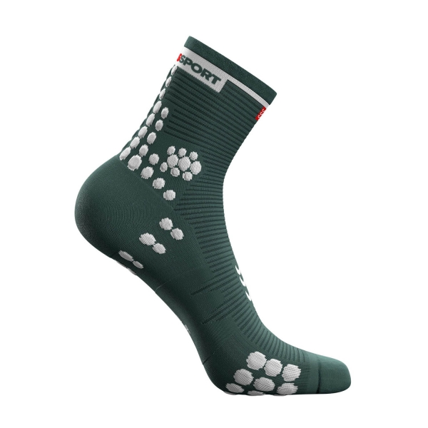 Compressport Pro Racing V3.0 Run Socks - Silver Pine/White