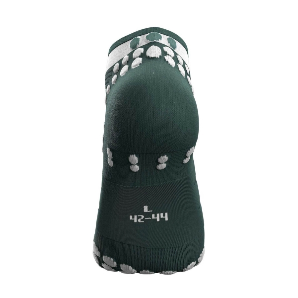 Compressport Pro Racing V3.0 Run Logo Socks - Silver Pine/White