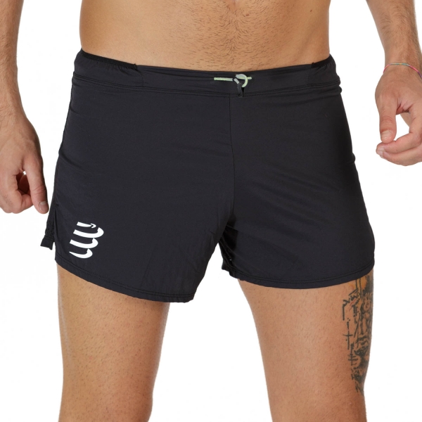 Men's Running Shorts Compressport Racing 4in Shorts  Black AM00019B990