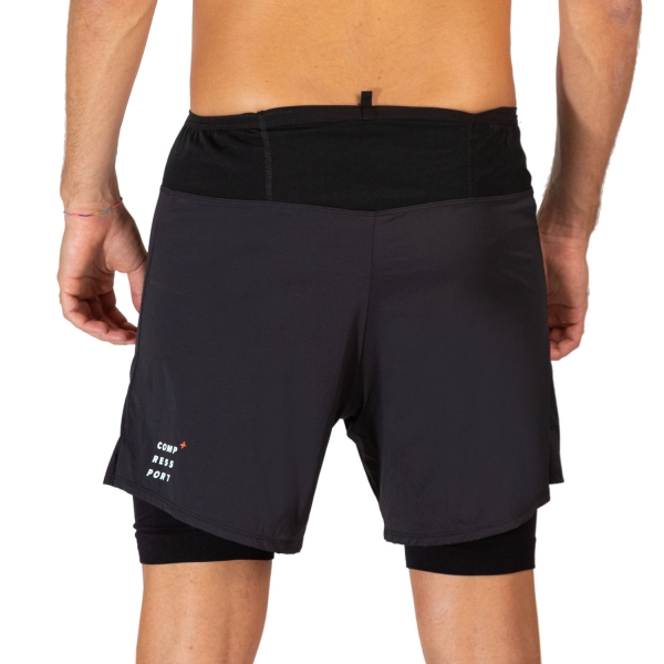Compressport Trail 2 in 1 6in Shorts - Black