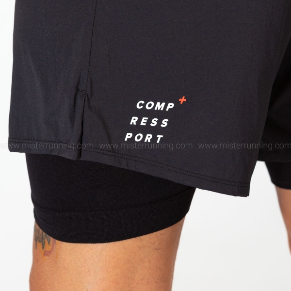 Compressport Trail 2 in 1 6in Shorts - Black