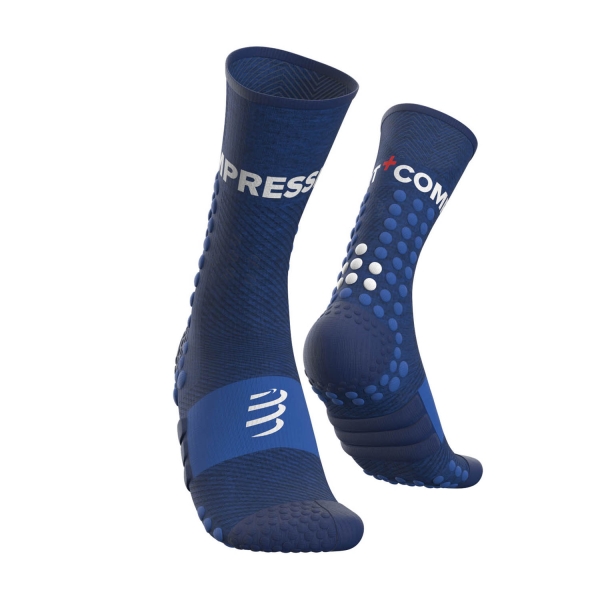Running Socks Compressport Ultra Trail Socks  Blue Melange XU00008B501