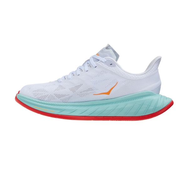 Hoka Carbon X 2 - White/Blazing Orange