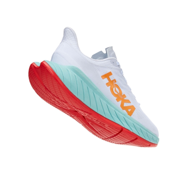 Hoka Carbon X 2 - White/Blazing Orange