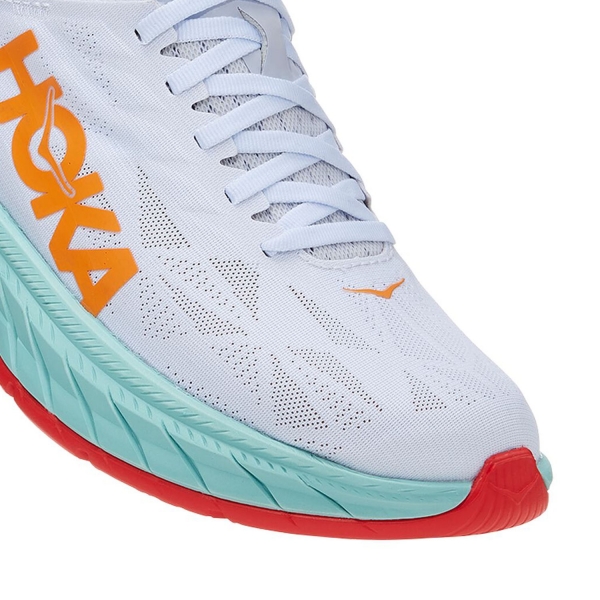 Hoka Carbon X 2 - White/Blazing Orange