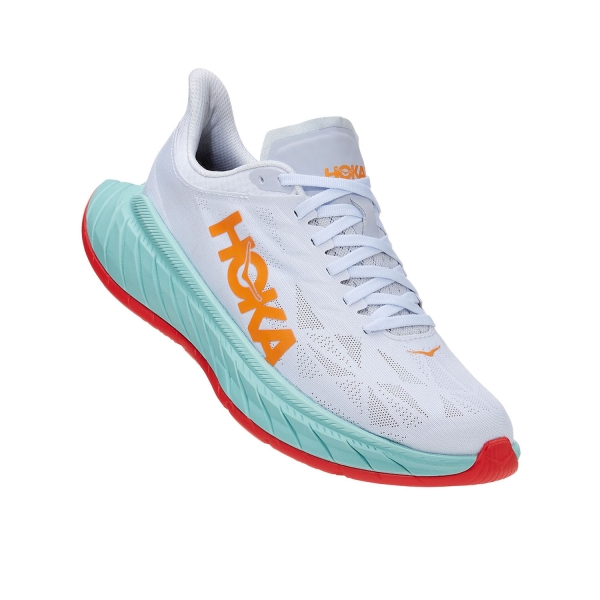 Hoka Carbon X 2 - White/Blazing Orange