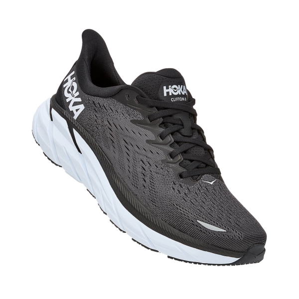 Hoka Clifton 8 Wide - Black/White