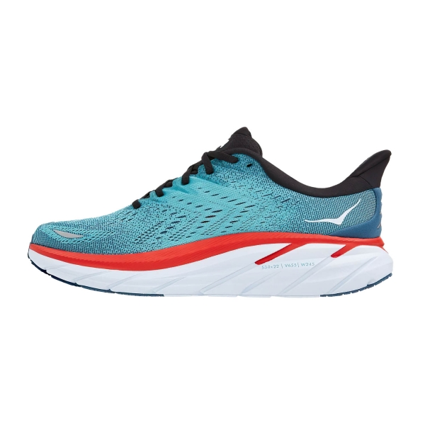 Hoka Clifton 8 Wide - Real Teal/Aquarelle