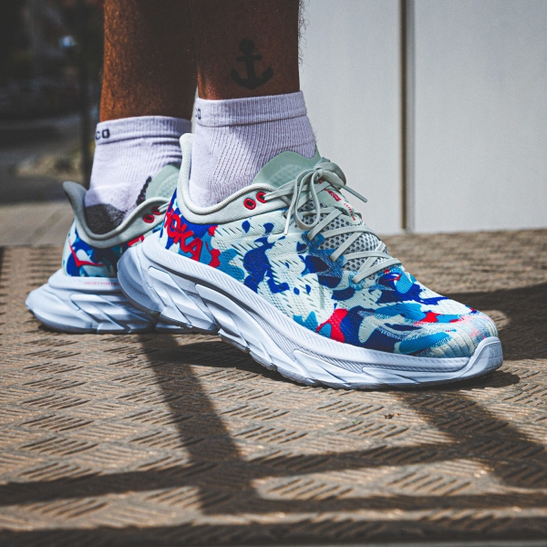 Hoka Clifton Edge Geometric - Ballad Blue/Blue Flower