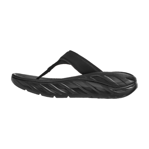 Hoka Ora Recovery Flip Slippers - Black/Dark Gull/Gray