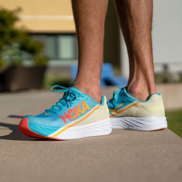Hoka Rocket X - Scuba Blue/Luminary Green