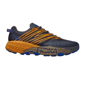 Men's Trail Running Shoes Hoka One One Speedgoat 4  Castlerock/Golden Yellow 1106525CGYW